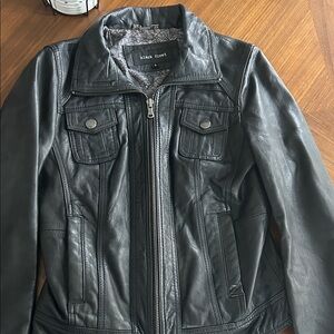 Black Rivet Women's Dark Leather Jacket
